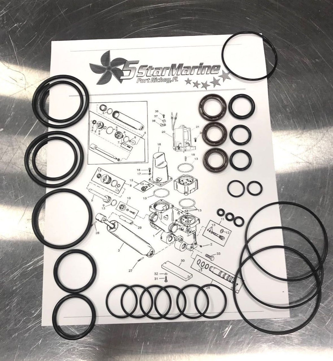 Amazon.com: Rebuild Kit Trim Tilt Seal Kit Compatible with