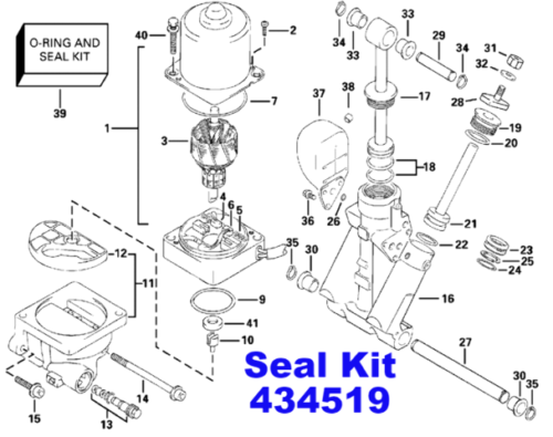 Oem*+0730p21+OMC+Johnson+EVINRUDE+Tilt+Knob+434050+0434050 for sale online