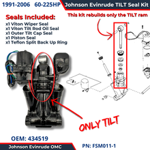 Johnson Evinrude TILT Seal Kit 434519 FSM011-1
