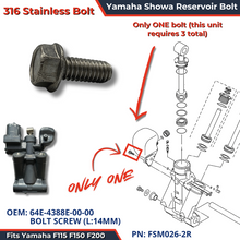 Yamaha Showa Reservoir Bolt 64E-4388E-00-00 FSM026-2R