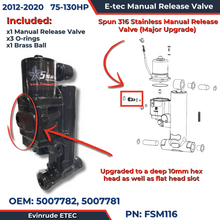 E-tec Manual Release Valve Spun 316 Stainless FSM116