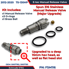 E-tec Manual Release Valve Spun 316 Stainless FSM116